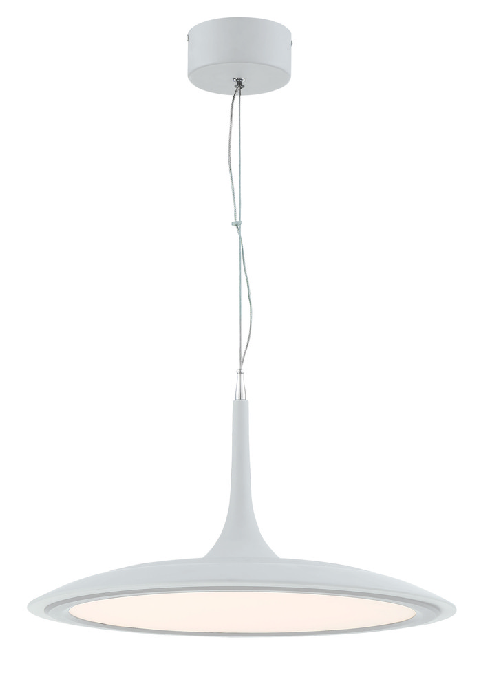 GKL P1781-044B-L Hover 1Lt Matte White LED Adjustable Pendant NEWSTOCK APR 2019