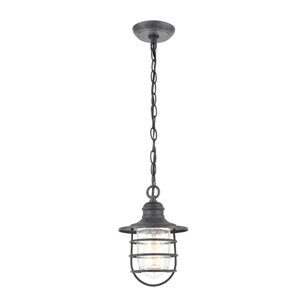 ELK 45223/1 Vandom 1Lt Aged Zinc Pendant